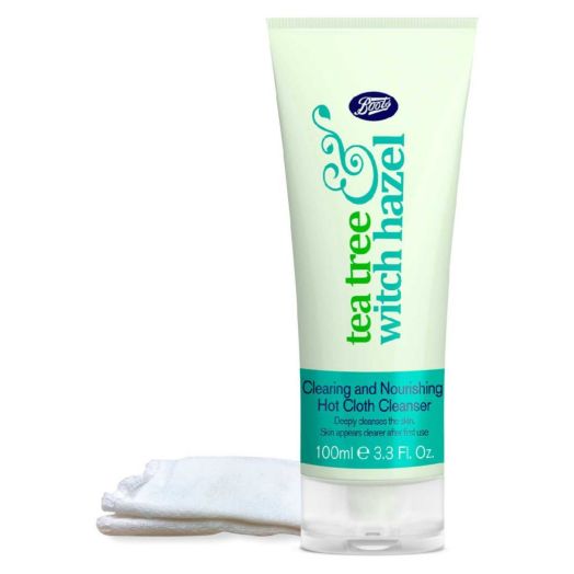 Boots Tea Tree & Witch Hazel Hot Cloth Cleanser 100ML