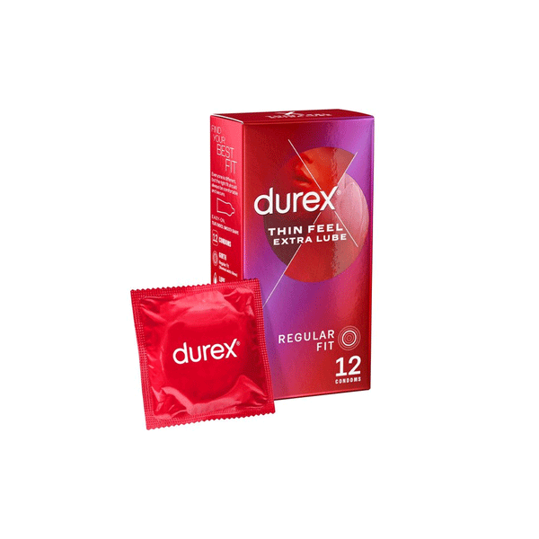 Durex Thin Feel Extra Lube Condoms 12s - Snapcart.pk