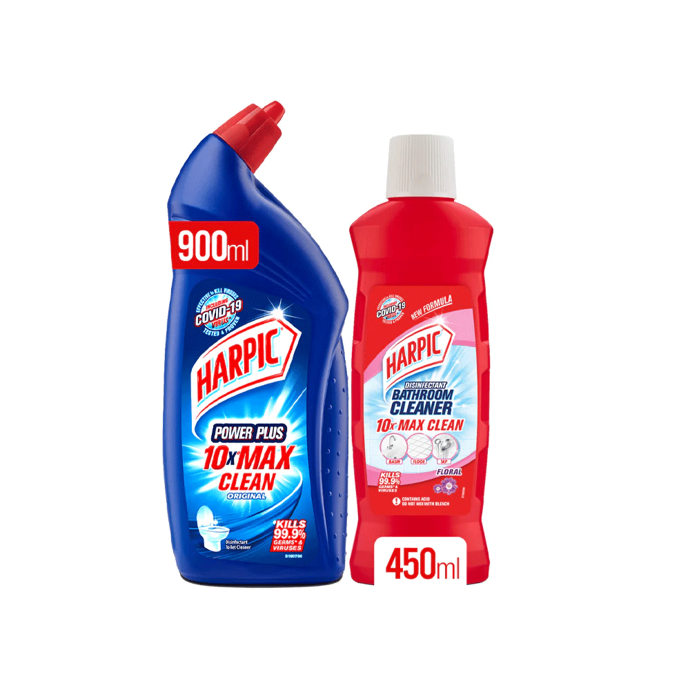 Harpic Bathroom Cleaner 450ml + Orginal Power Plus 700ml Promo Pack - Snapcart.pk