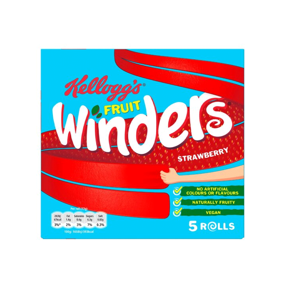 Kelloggs Fruit Winders Strawberry Flavour 5x17g
