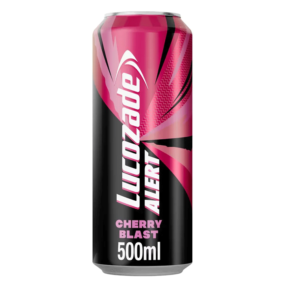 Lucozade Alert Cherry Blast Energy Drink Can 500ml
