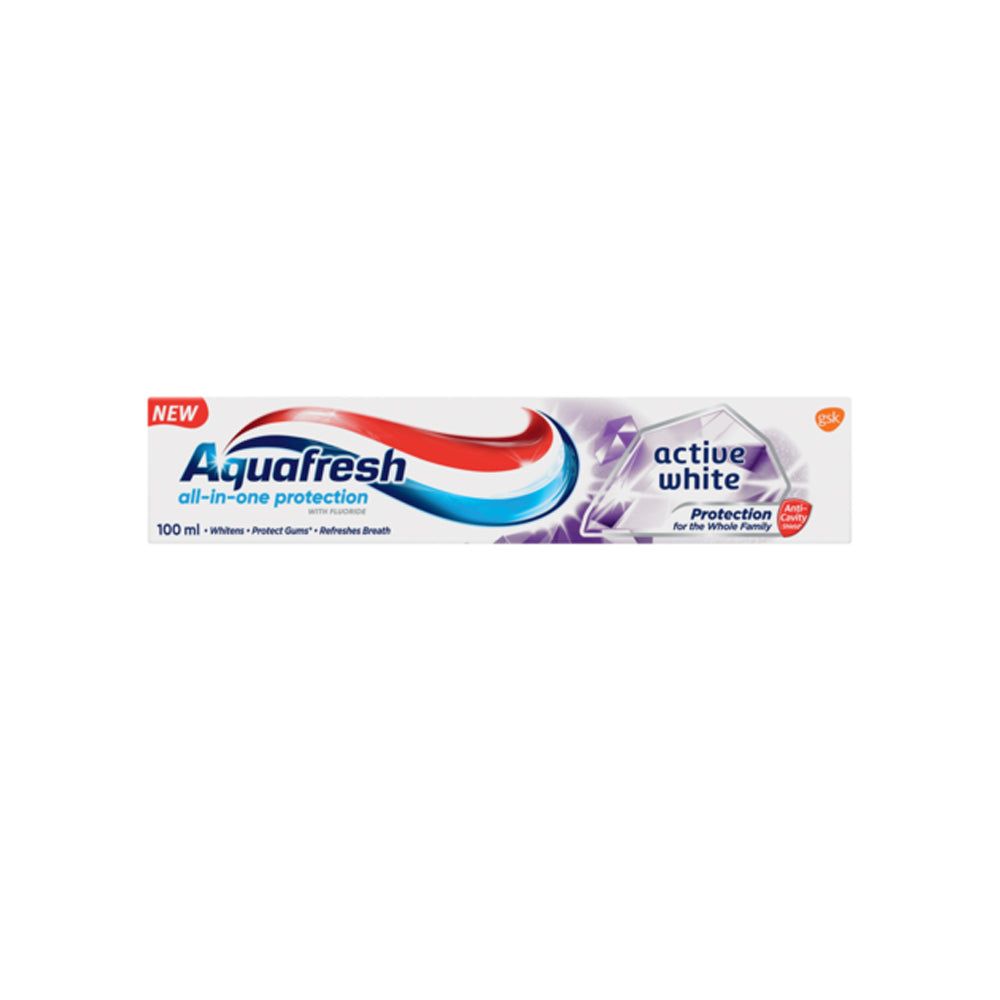 Aquafresh Active White With Menthol Toothpaste 100ml Aquafresh