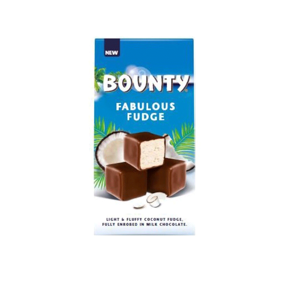 Bounty Fudge Rich & Smooth Coconut In Milk Chocolate 110gm - Snapcart.pk