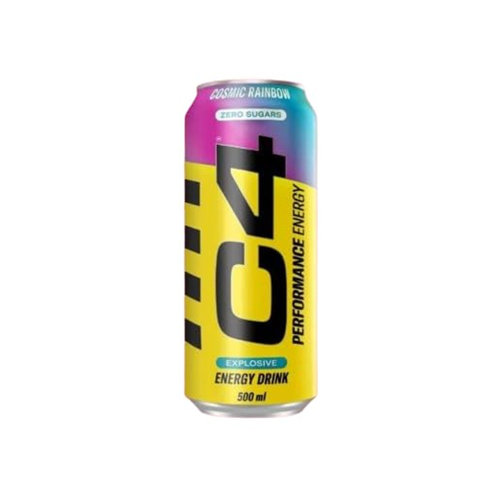 C4 Cosmic Rainbow Zero Sugar Energry Drink Can 500ml - Snapcart.pk