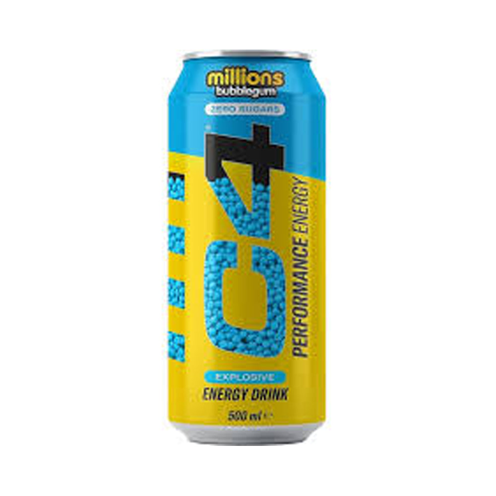 C4 Millions Bubblegum Zero Sugar Energy Drink Can 500ml - Snapcart.pk