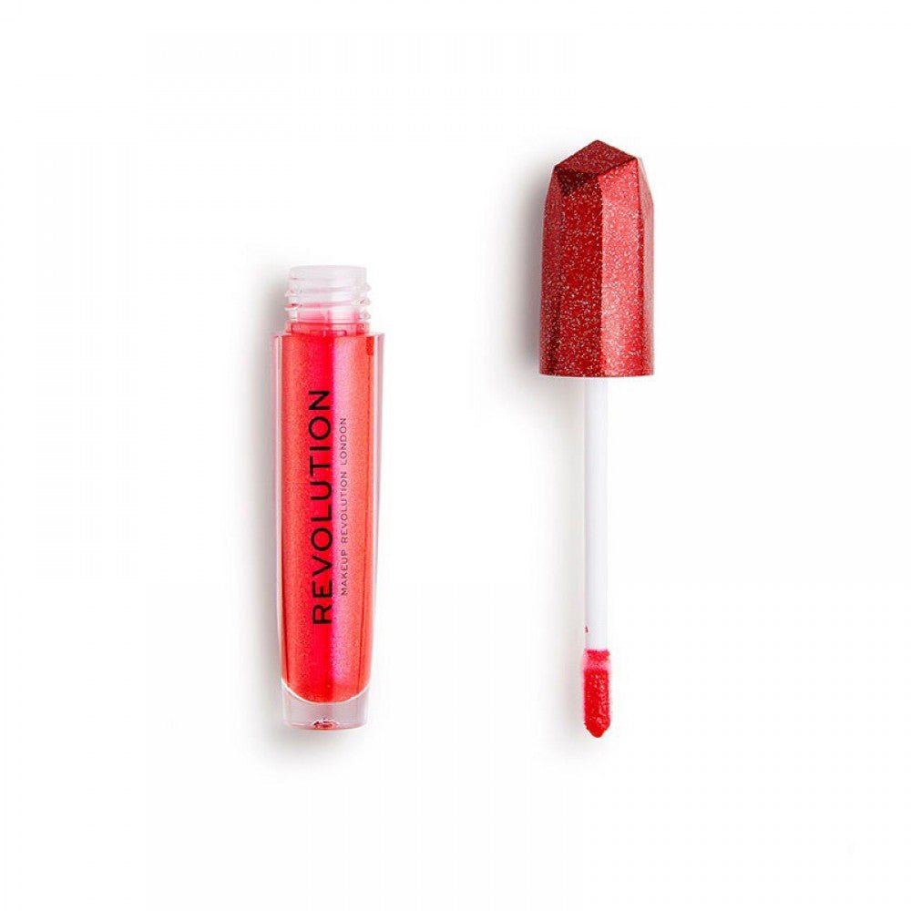 Makeup Revolution Precious Stone Glitter Lip Gloss Topper - Ruby Crush