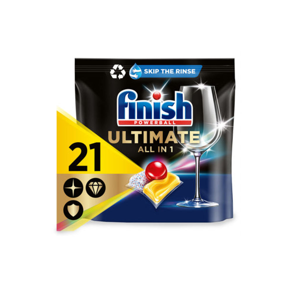 Finish Power Ball Ultimate All In 1 Lemon Sparkle 21 Tablets - Snapcart.pk