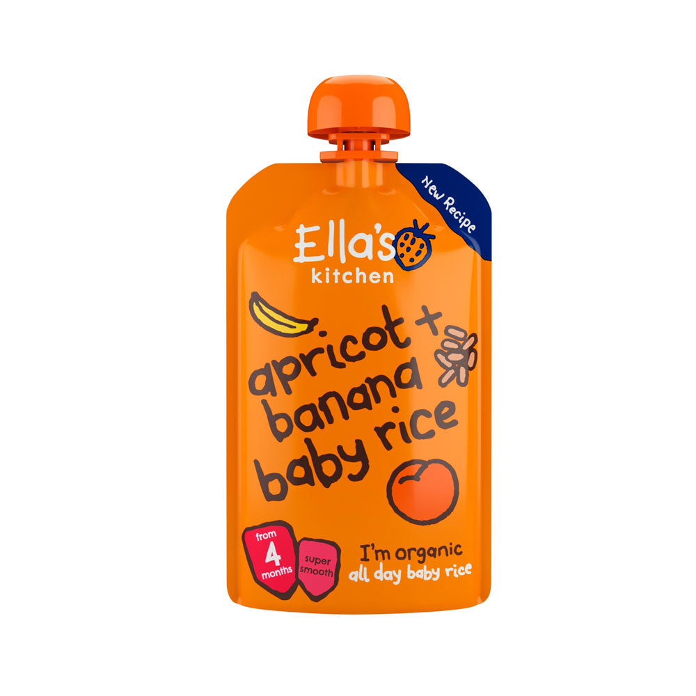 Ellas Bananas Apricots & Baby Rice 120gm