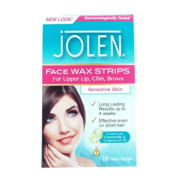 Jolen Face Wax Strip Sensitive Skin 16s - Snapcart.pk