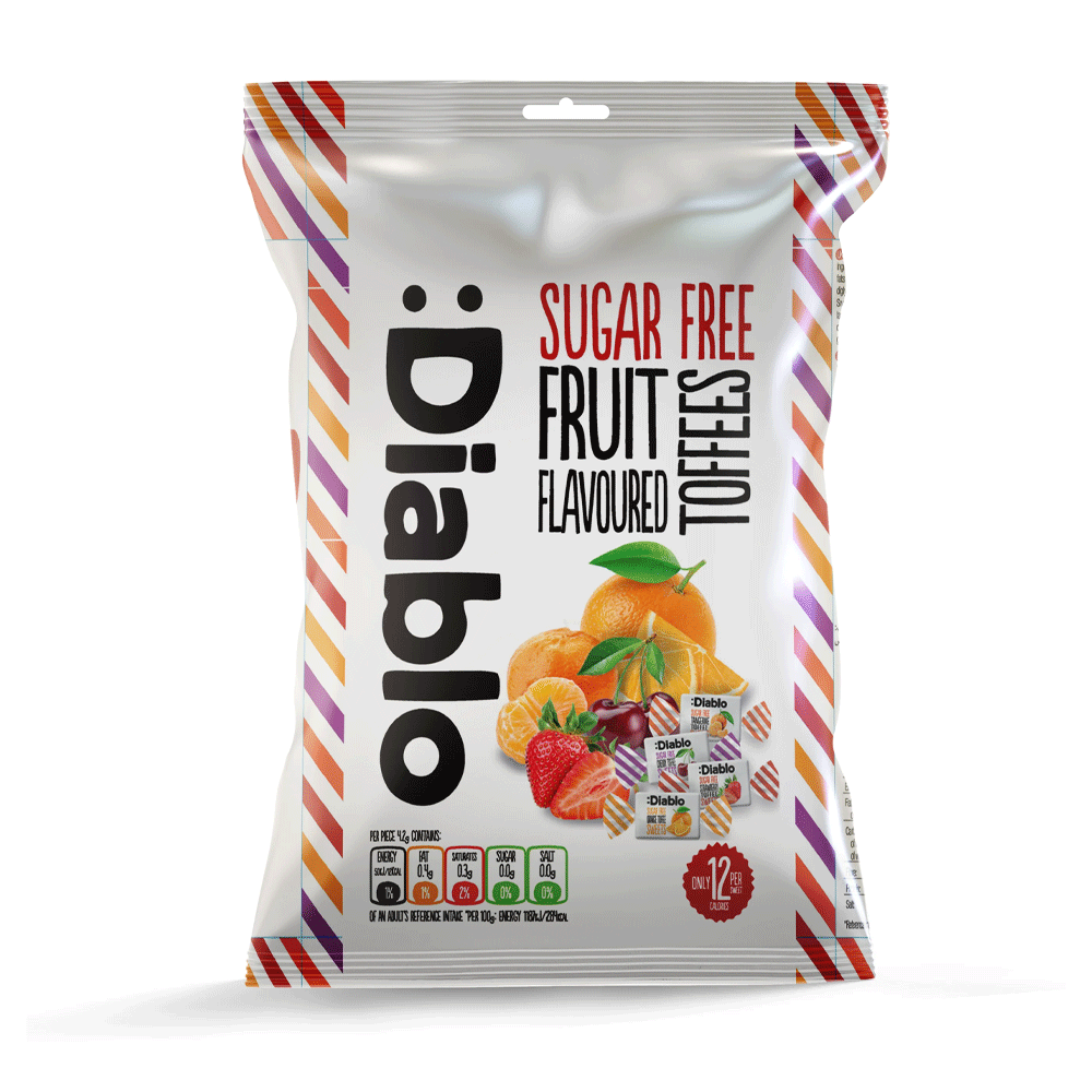 Diablo Fruit Toffees S/f 75g