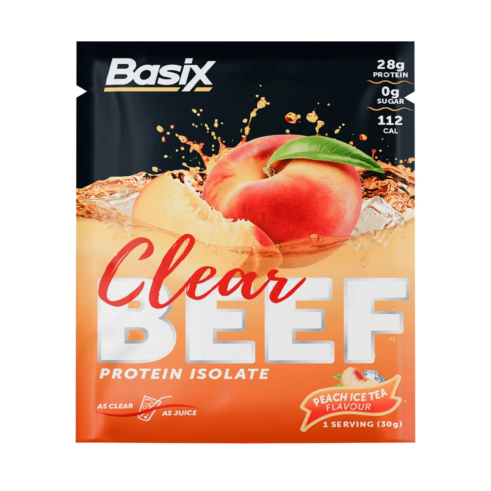 Basix Clear Beef Protein Isolate Peach Ice Tea Flav 1 Serving 30g
