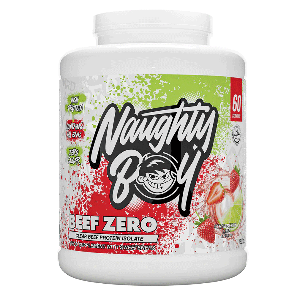Naughty Boy Beef Zero Clear Beef Protein Isolate Cherry Razz 1800g 60 Servings