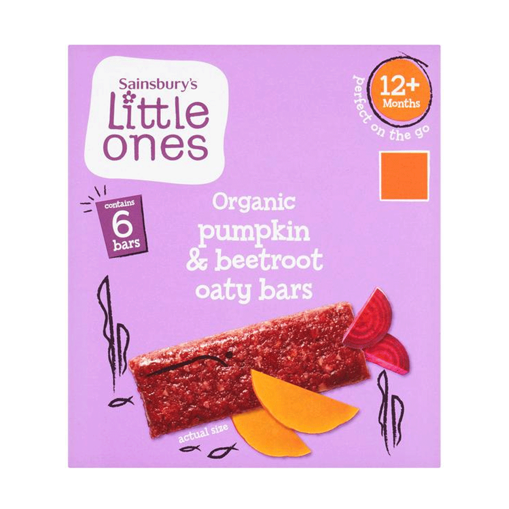Sainsbury's Little Ones Organic Pumpkin & Beetroot Oaty Bars 6s 138g