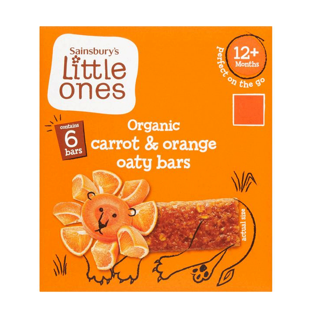 Sainsbury's Little Ones Organic Carrot & Orange Oaty bars 6s 138g