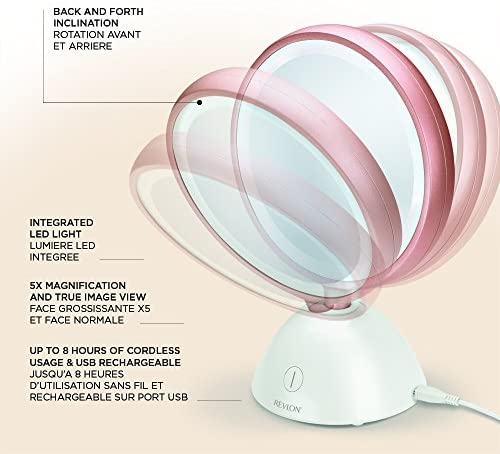 Revlon Ultimate Glow Cordless Led Beauty Mirror No.Rvmr9029