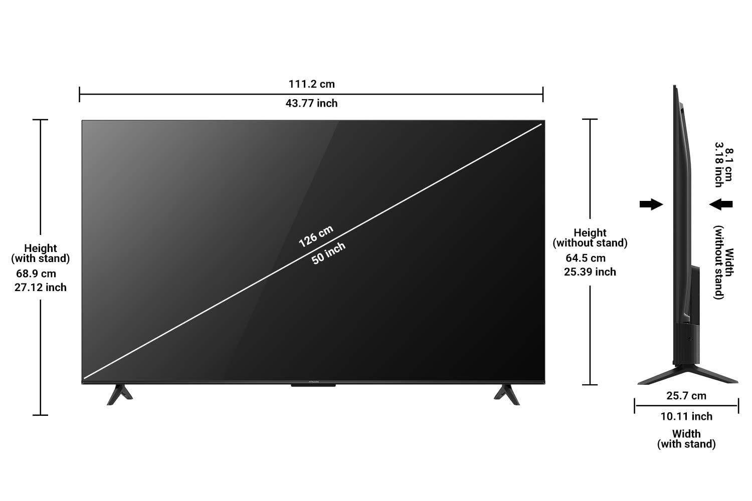 TCL iFFALCON 126 cm (50 inches) 4K Ultra HD Smart LED Google TV iFF50U62 - My Store