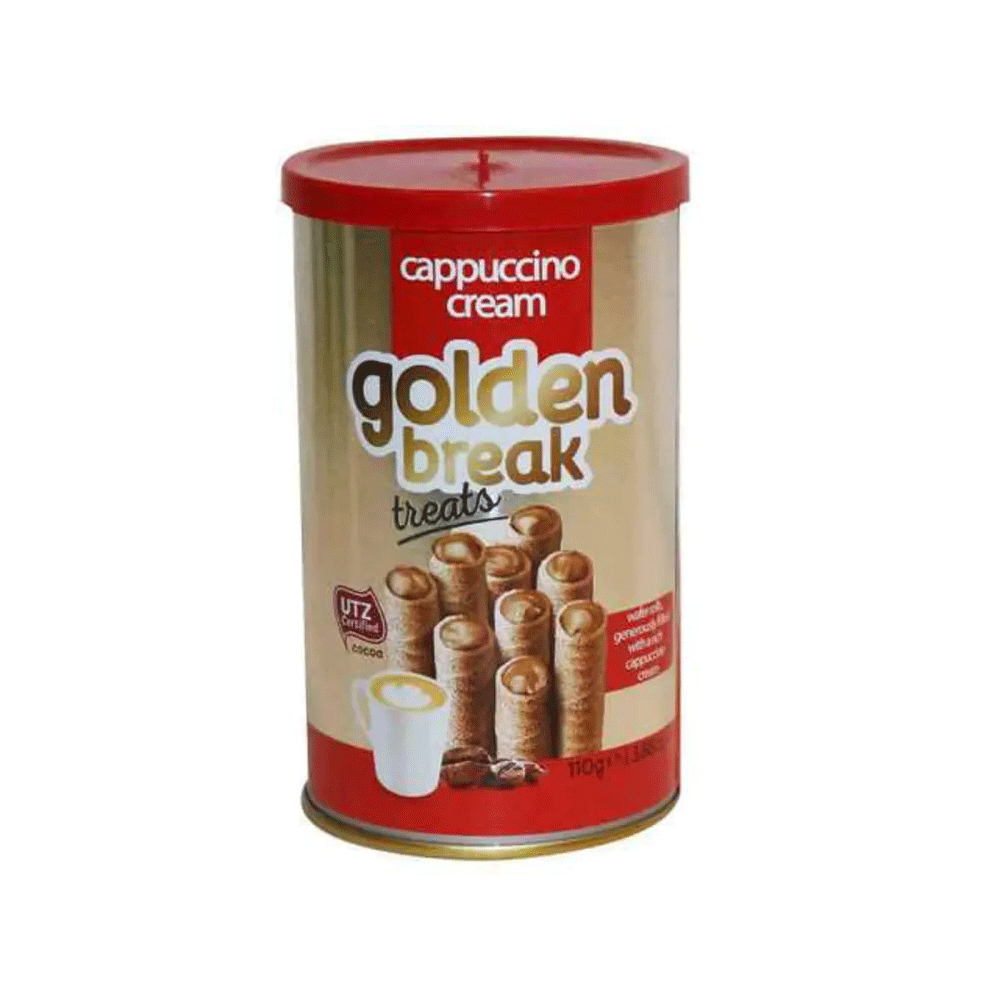Golden Break Cappuccino Cream Waffer Tin 135g - Snapcart.pk