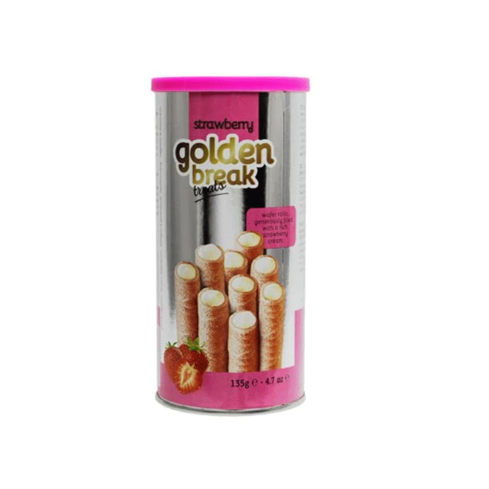 Golden Break Strawberry Waffer Tin 135g - Snapcart.pk