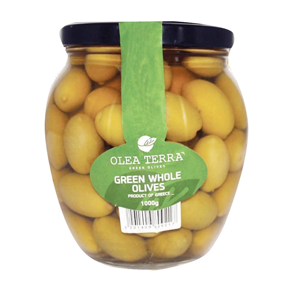 Olea Terra Green Whole Olives 1000g