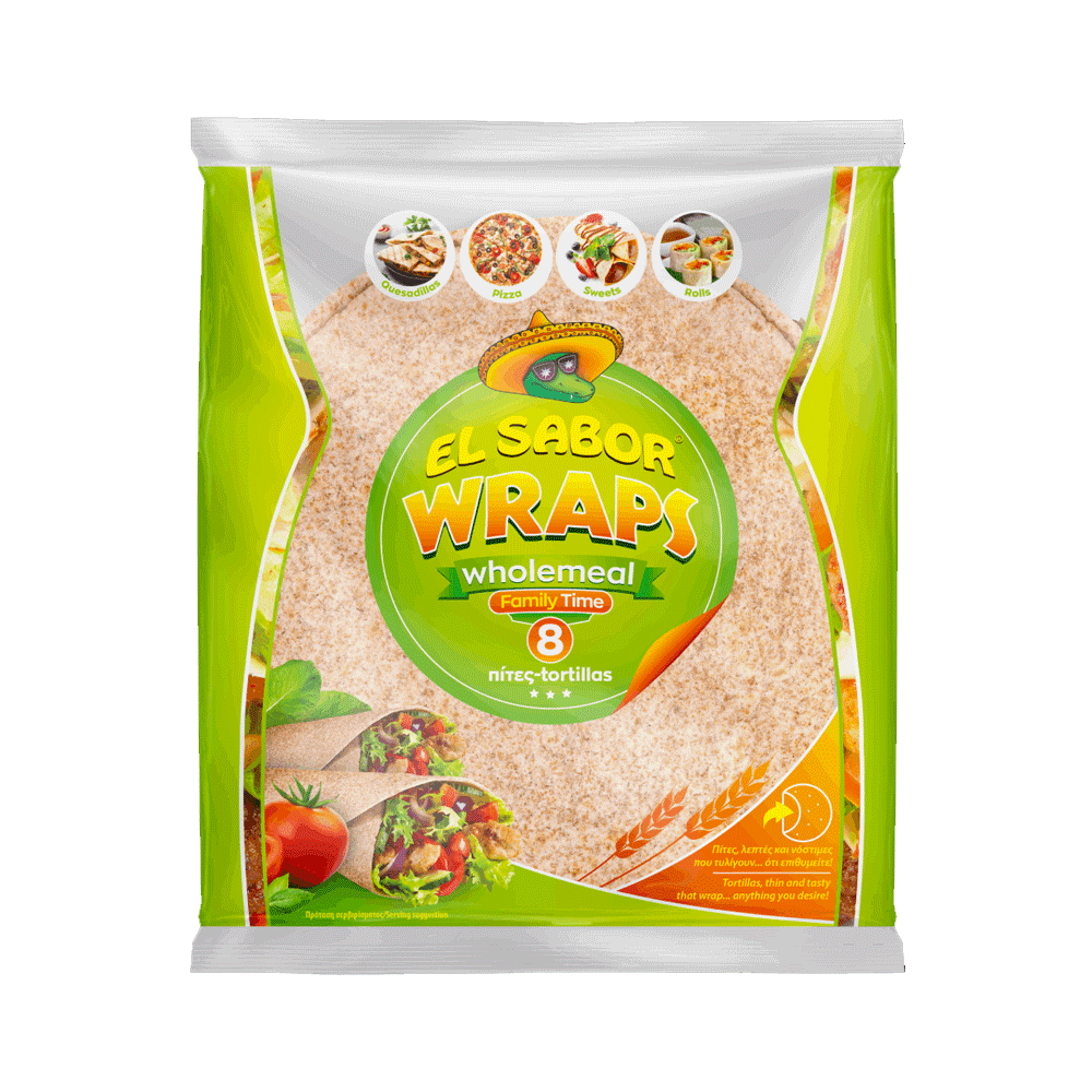 El Sabor Wrap Whole Meal 8s