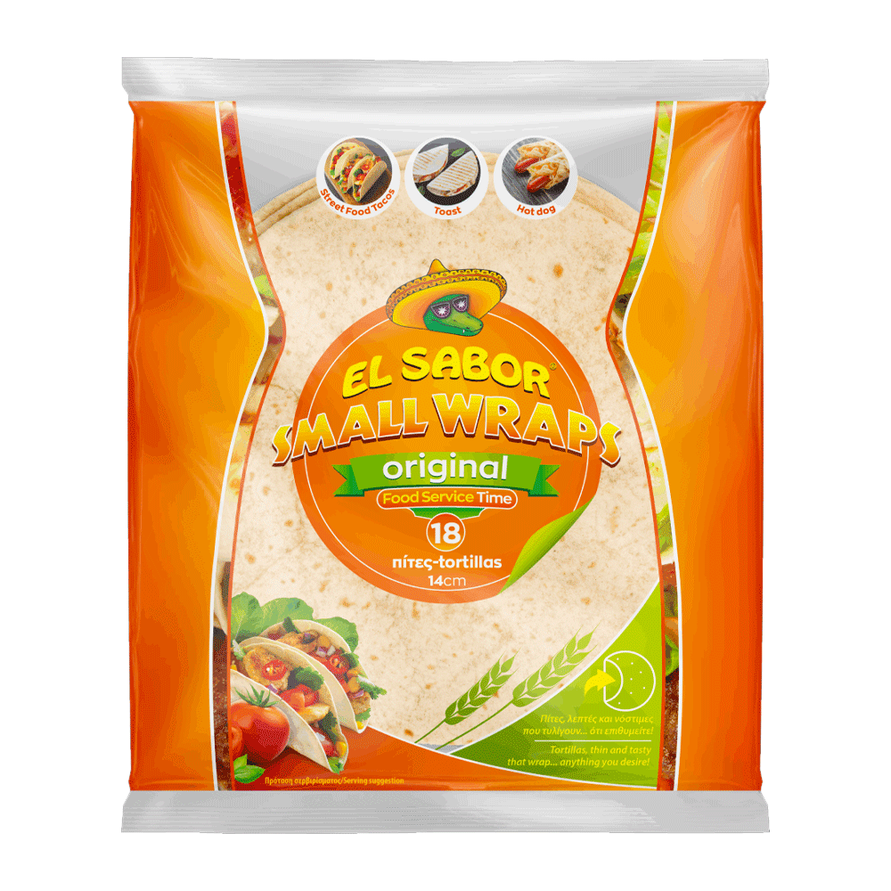 El Sabor Small Wraps Original Food Service Time 18pcs