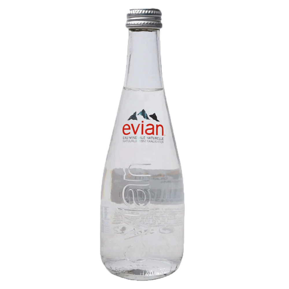 Evian Mineral Water Glass Bottle 33cL