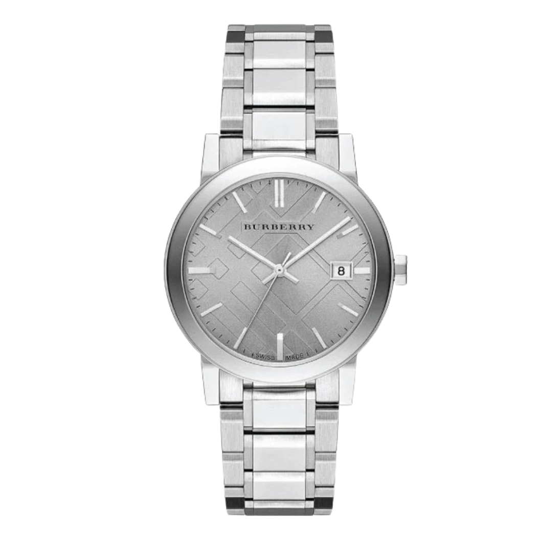Burberry Silver Stainless Steel Silver Dial Quartz Watch for Gents - BU9035