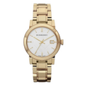 Burberry The City Gold Stainless Steel White Dial Quartz Watch for Ladies BU9103