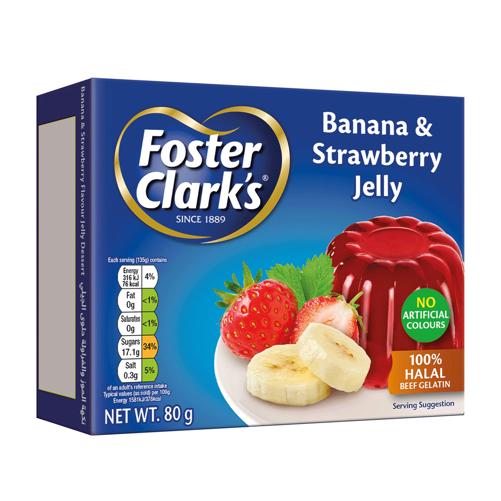 Foster Clark's Banana & Strawberry Jelly 80g