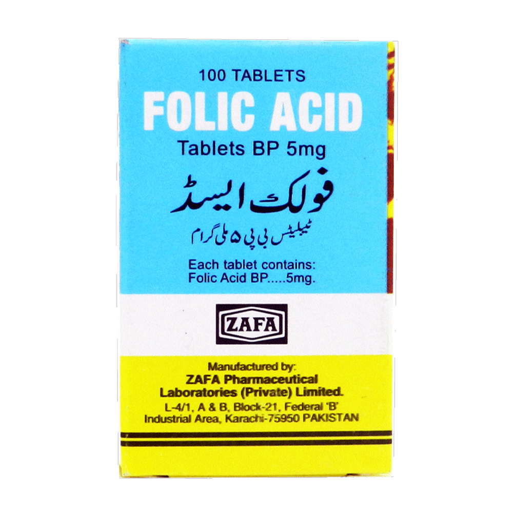 Folic Acid 5mg Tab 100s (Reign)