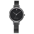 Mini Focus Black Mesh Bracelet Black Dial Quartz Watch for Ladies - MF0160L-04