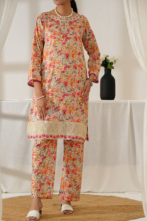 Aizal Stitched Embroidered Co Ords Collection'2025-ACO-554-Mustard