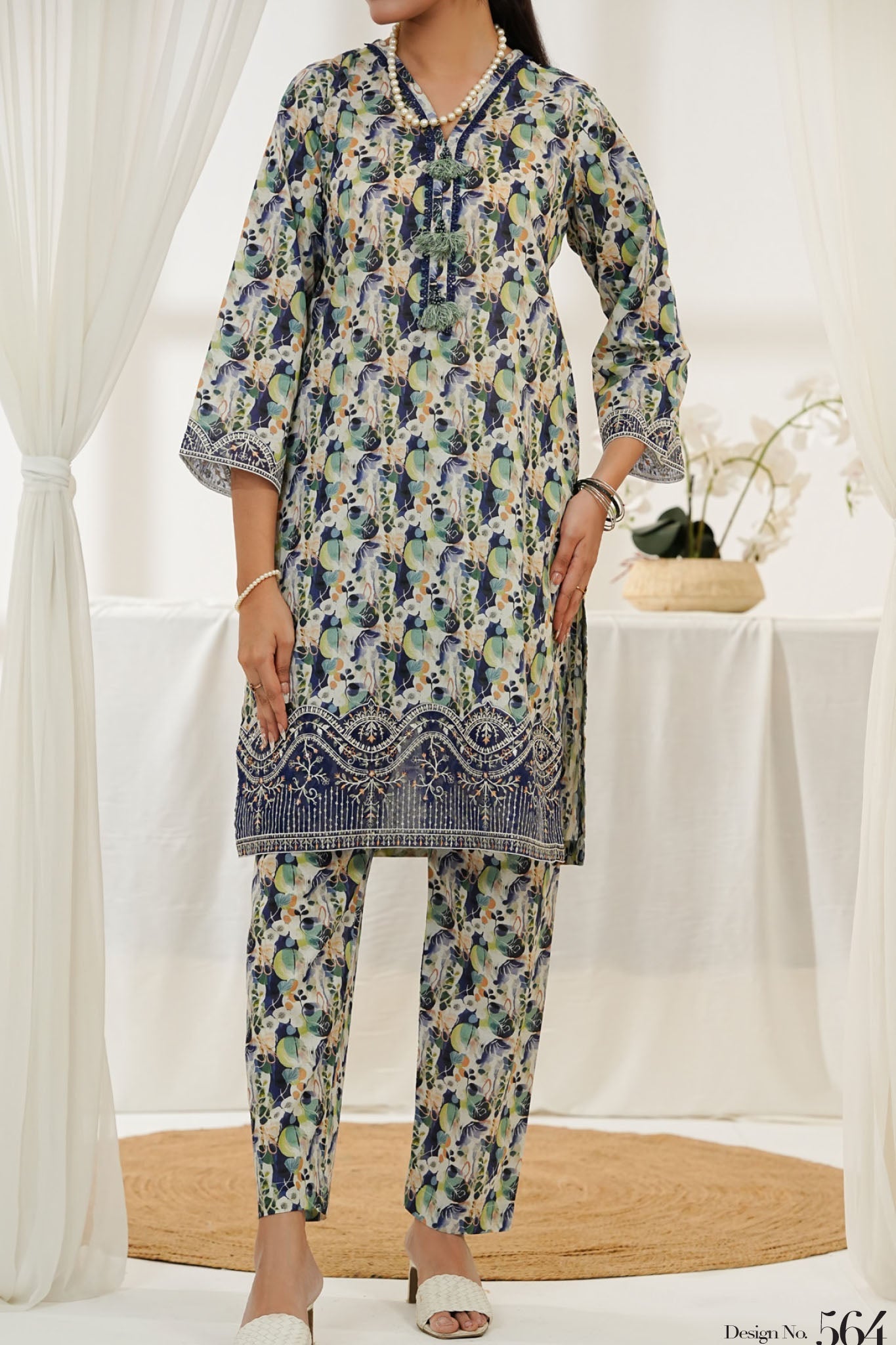 Aizal Stitched Embroidered Co Ords Collection'2025-ACO-564-Multi