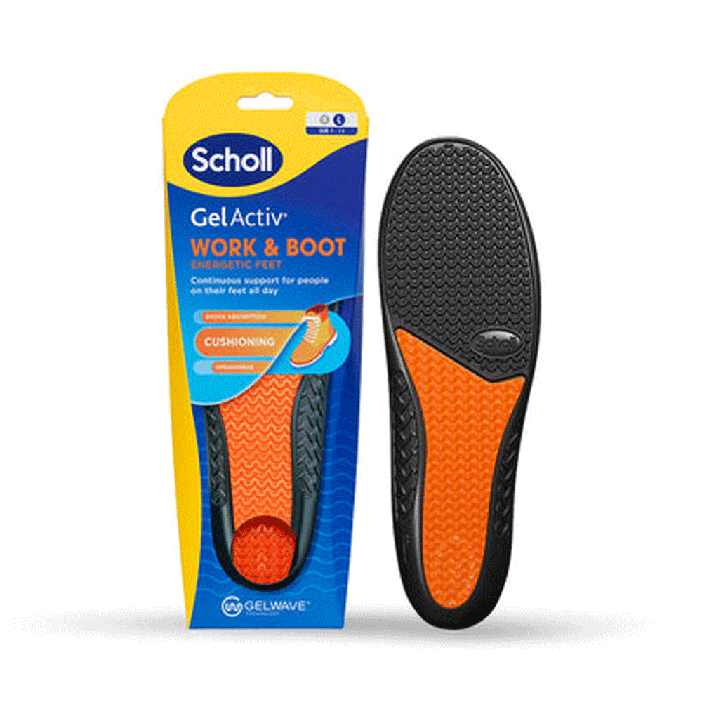 Scholl Gel Activ Cushioning Insoles For Boots