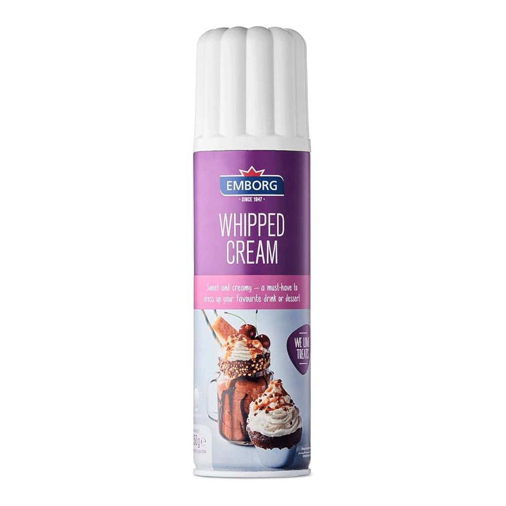 Emborg Whipped Cream Spray Can 250ml