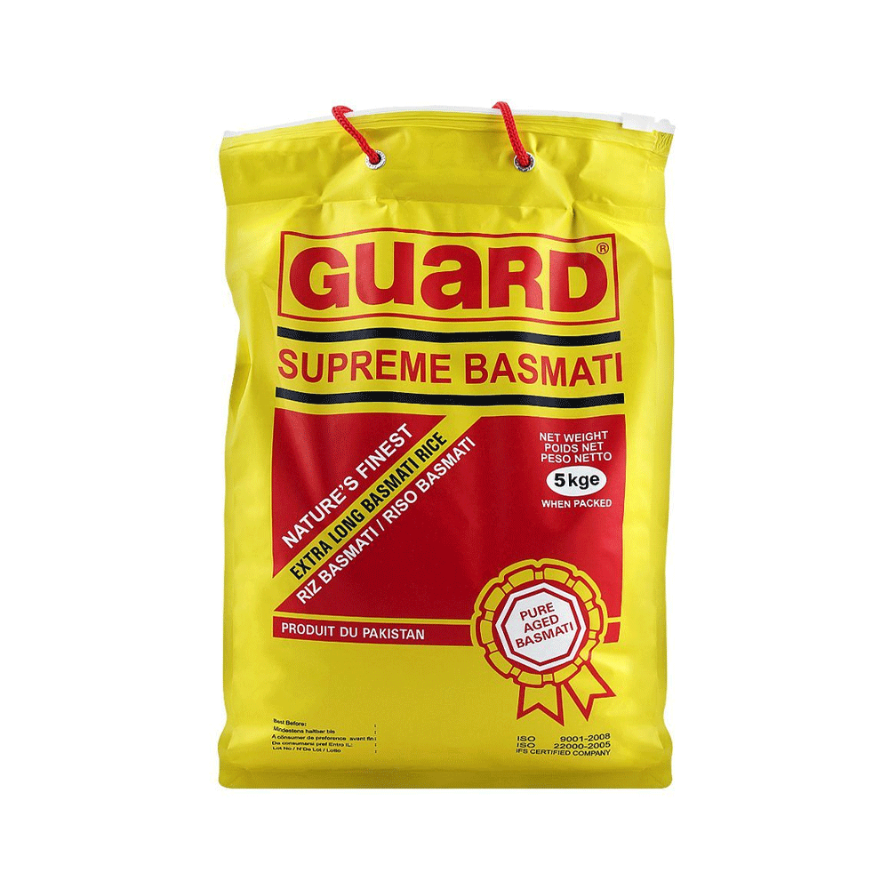 Guard Supreme Basmati Rice 5kg - Snapcart.pk