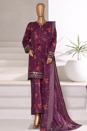Malika By Sada Bahar Stitched 3 Piece Khaddar Vol-02 Collection'2025-MK-5759-Purple