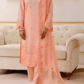 Mahveen By Pak Fabrics Stitched 3 Piece Chikankari Slub Lawn Collection'2025-CL-575