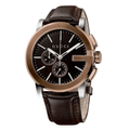 Gucci G-Chrono Brown Leather Black Dial Chronograph Quartz Watch for Gents - YA101202
