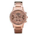 Emporio Armani Rose Gold Stainless Steel Rose Gold Dial Quartz Watch For Gents - AR2452