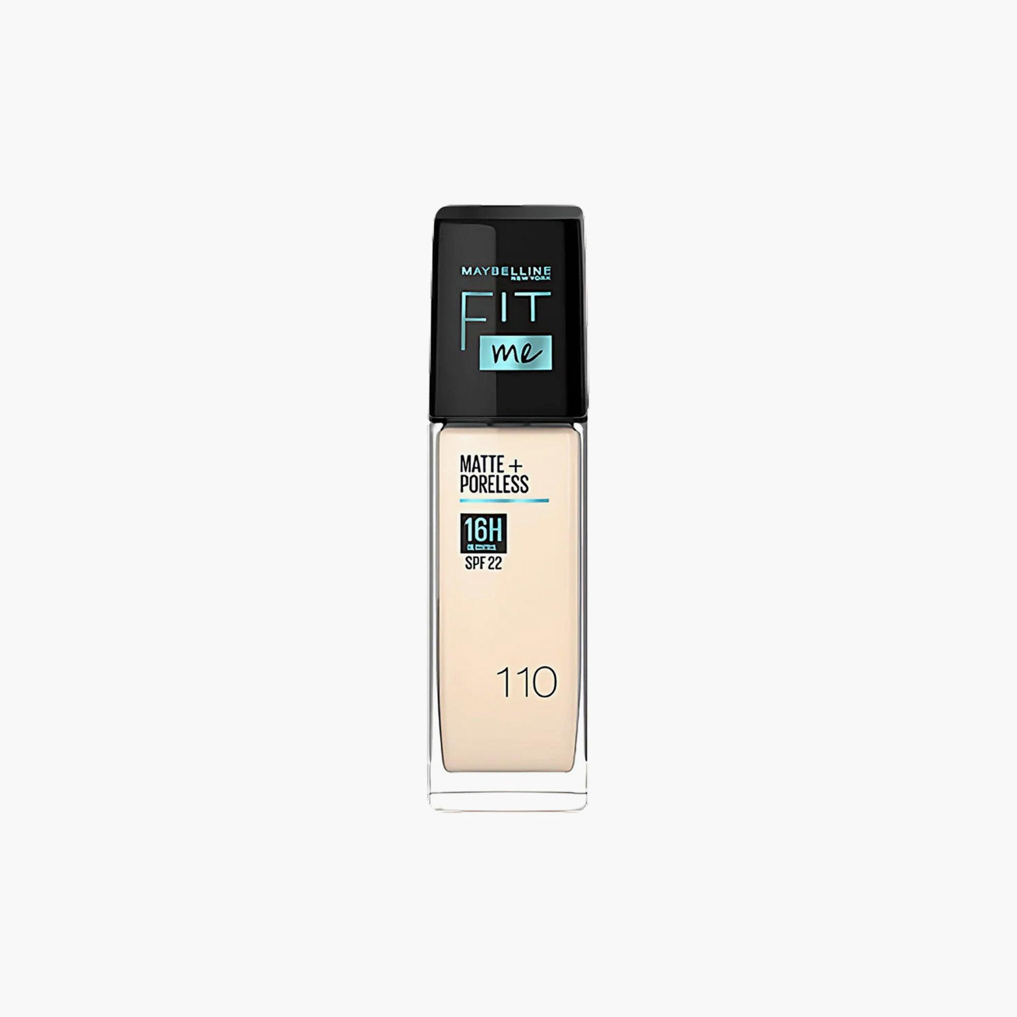 Maybelline Fit Me Matte+Poreless 16H Oil Control Liquid Foundation SPF 22 110 Porcelain 30ml