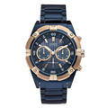 Guess Jolt Blue Stainless Steel Blue Dial Chronograph Quartz Watch for Gents - W0377G4