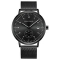 Mini Focus Black Mesh Bracelet Black Dial Quartz Watch for Ladies - MF0303G-04