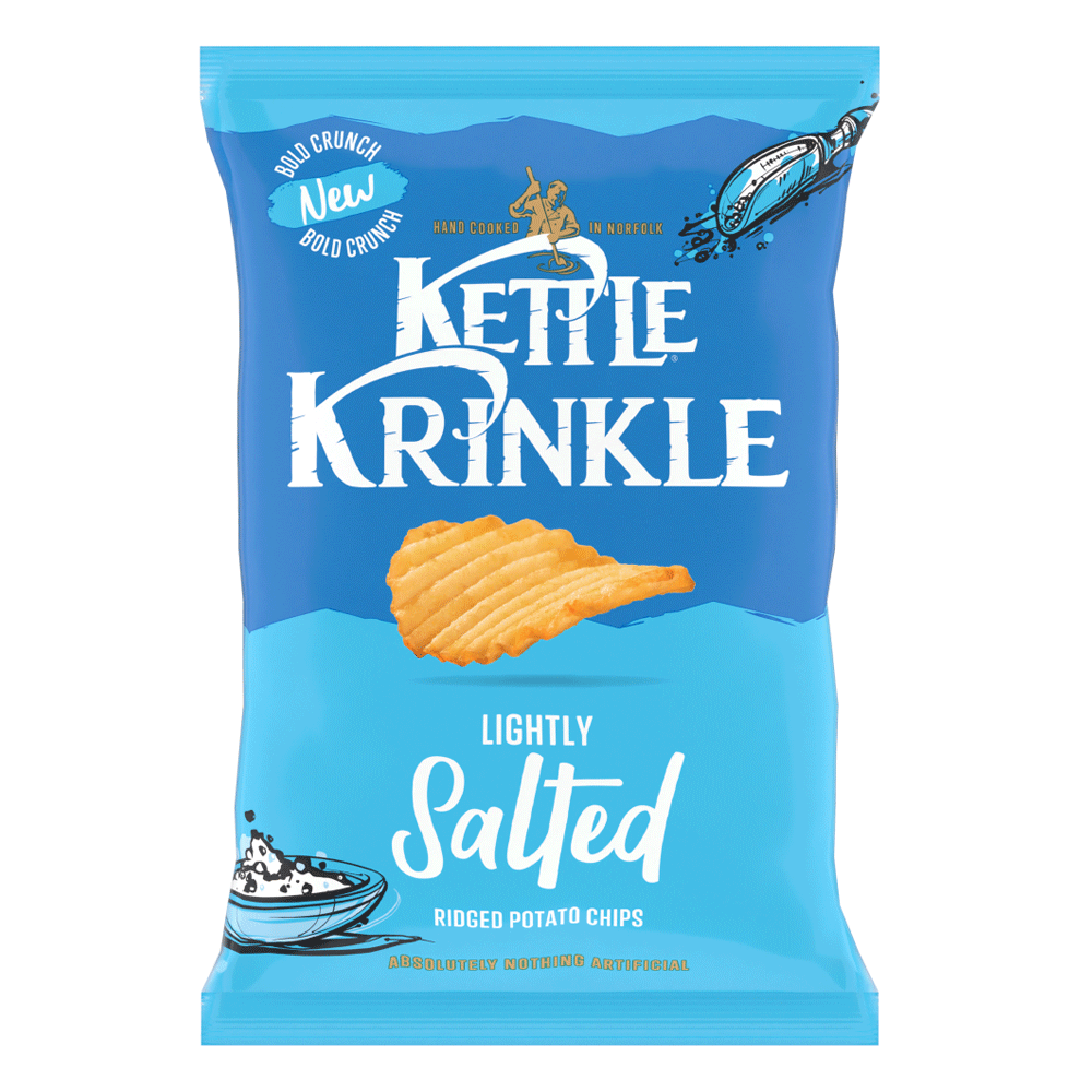 Kettle Lightly Salted Potato Chips 130g Pouch