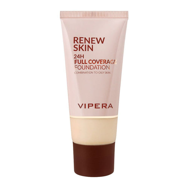 Vipera Renew Skin Full Coverage Foundation Oily And Combination Skin - 01 Nude