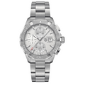 Tag Heuer Aquaracer Calibre 16 Silver Stainless Steel White Dial Automatic Watch for Gents - CAY2111BA0927