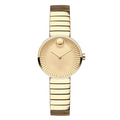 Movado Edge Series Yellow Gold Stainless Steel Yellow Gold Dial Quartz Watch for Ladies - 3680014