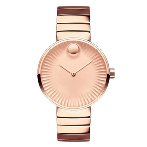 Movado Edge Series rose gold Stainless Steel Rose Gold Dial Quartz Watch for Ladies - 3680013