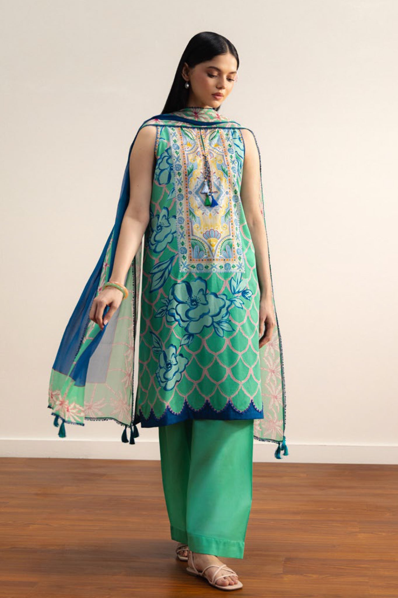 Coco By Zara Shahjahan Unstitched 3 Piece Prints Drop Two Suit-5A-NAMI