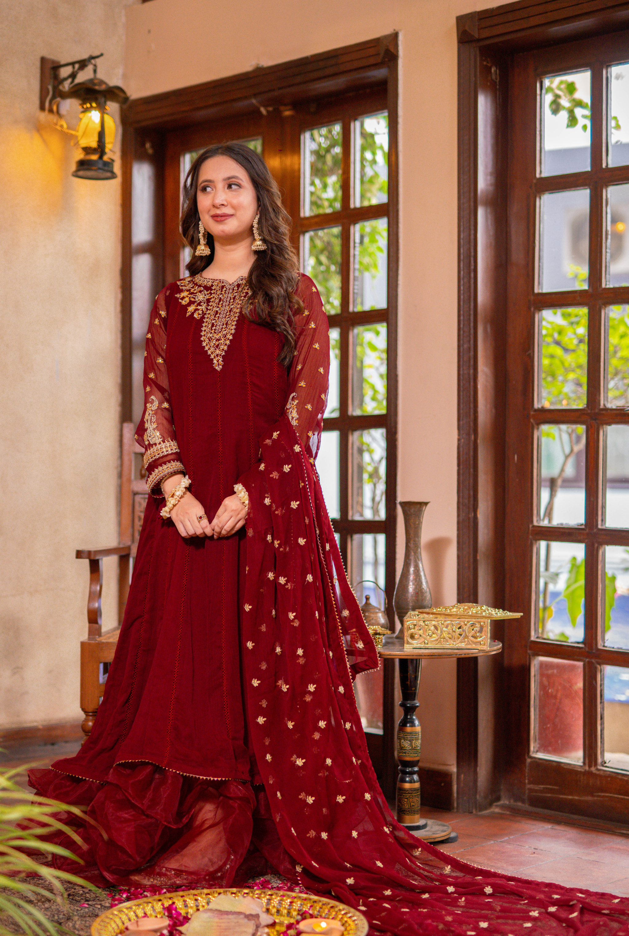 Omal By Komal Stitched 2 Piece Formals Collection'2025-Mehrbano (Frock & Dupatta)